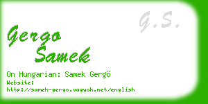 gergo samek business card